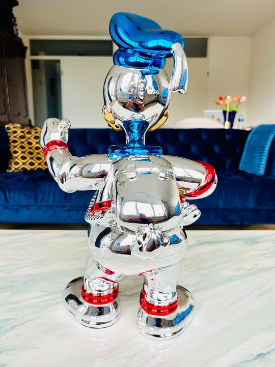 40 cm Space Man Donald Duck Figuren Astronaut Mickey Mouse Galvanisch Beeldje – Decoratieve objecten, Metal (photo 9 of 9)