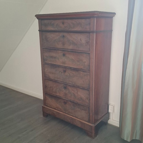 Antieke Antieke Mahoniehouten Chiffonière Of Hoge Ladekast – Ladekasten, Wood (photo 3 of 7)