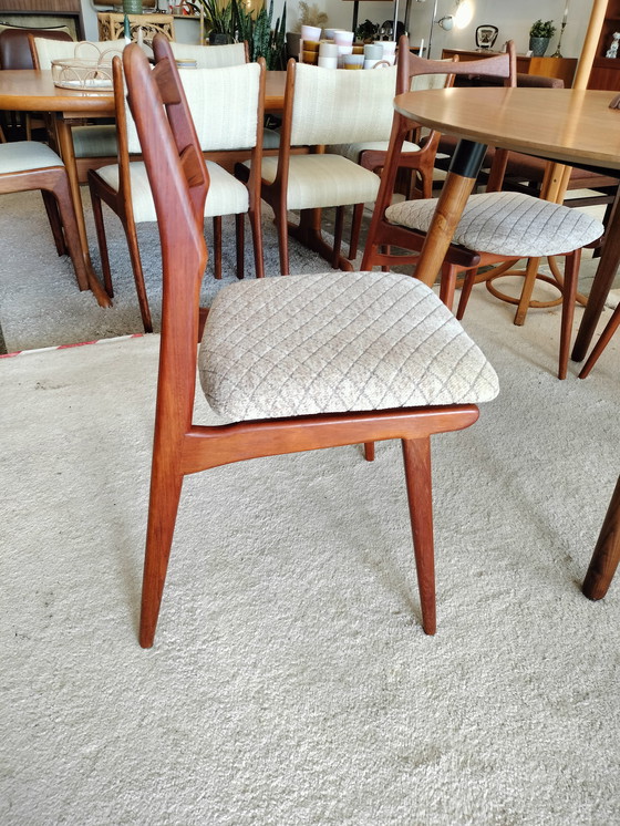 Image 1 of Vintage set of 4 teak dining chairs, Habeo