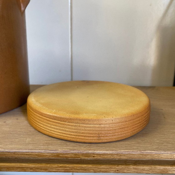 Image 1 of Antica pentola per grasso o conserva in gres smaltato con coperchio