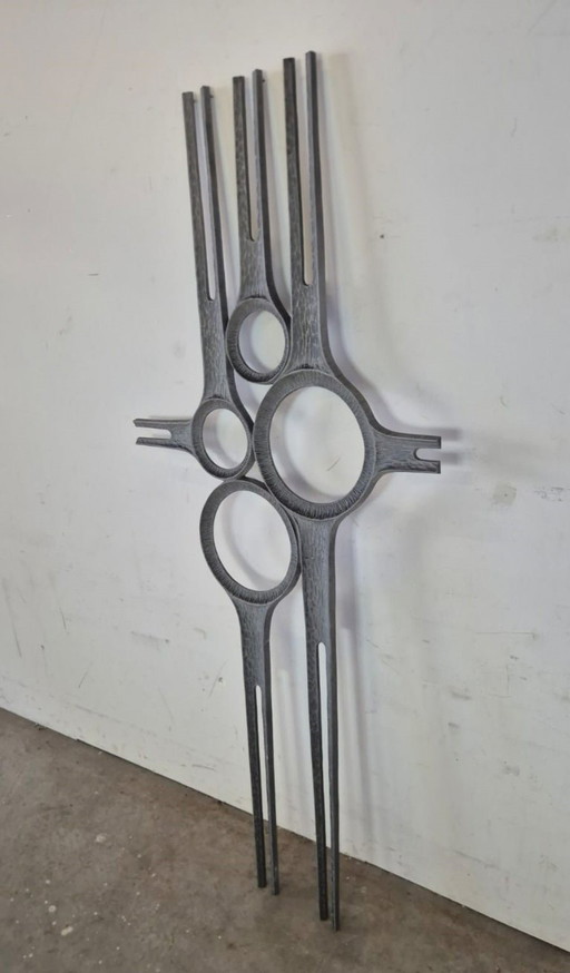 Brutalist wall sculpture