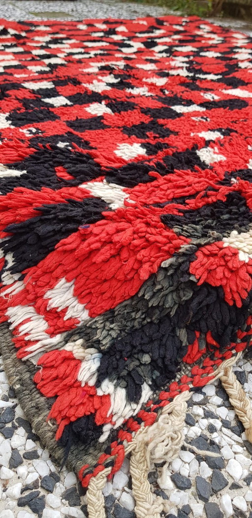 Hand-knotted Berber wool rug 210x174cm