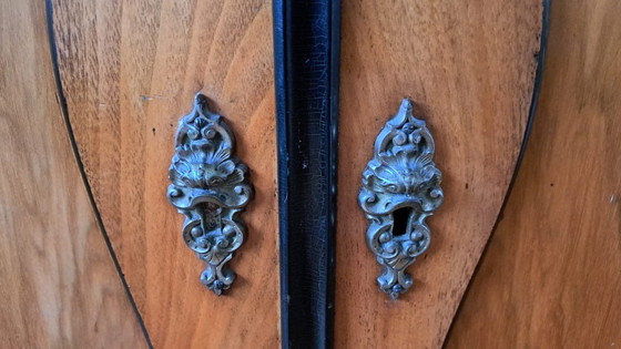 Image 1 of antique sideboard with mirror structure