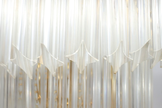 Image 1 of  Gran araña/lámpara de techo de Paolo Venini, cascada, cristal de Murano, Italia, años 70