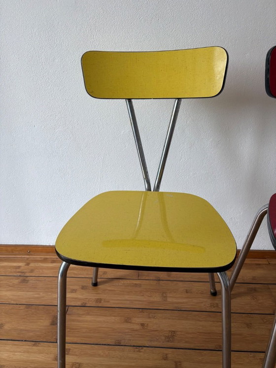 Image 1 of Chaises de cuisine en Formica, lot de 2