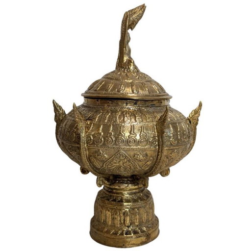 Ciotola per offerte in bronzo antico con Naga – XIX secolo – schalen, Bronze (photo 2 of 10)