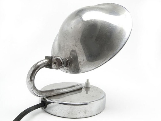 Chrome-Plated Metal Table Lamp by J. Hurka for Napako, Czechoslovakia, 1950s (photo 9 of 13)