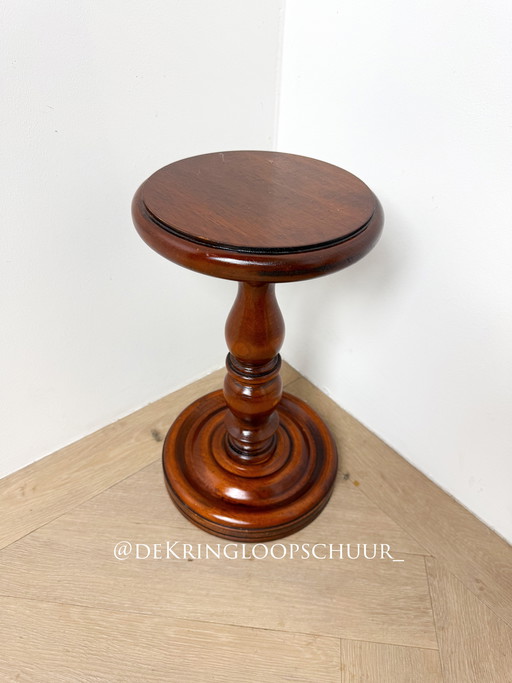 Table d'appoint vintage en bois, tabouret, colonne, piédestal