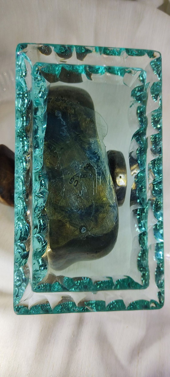 Image 1 of Modernist Abstract Bronze Sculpture "Bass Tuba"