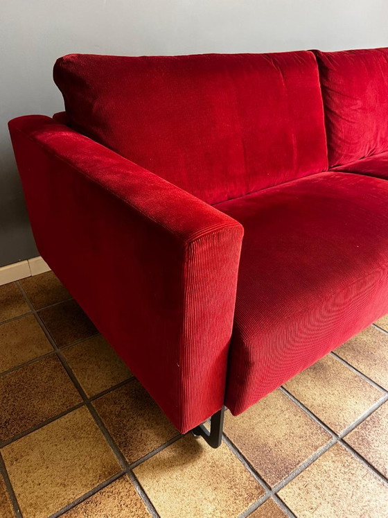 Cassina Sofa Red Corduroy – 3-5 seaters, Velvet, Metal (photo 20 of 20)