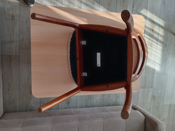 Image 1 of 2x Teak Chair J. L. Moeller Upholstered Chair Møller 70s Danish Design Niels Otto Denmark