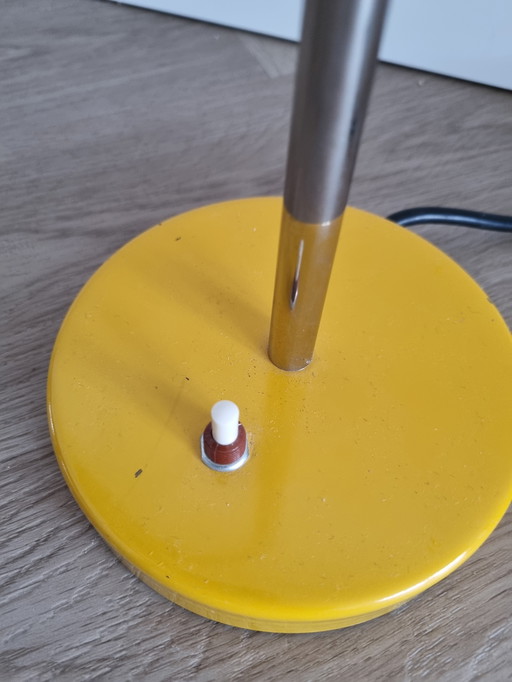 Vintage Leclaire & Schafer yellow table lamp desk lamp