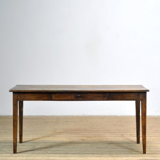 Image 1 of Franse eikenhouten tafel, circa 1850