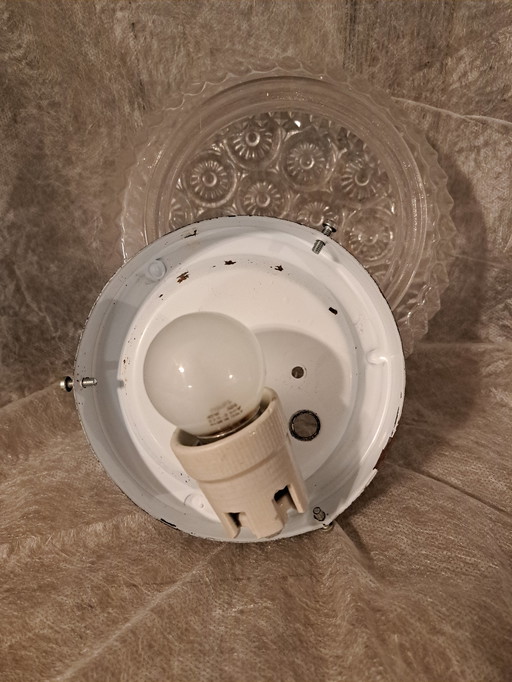 1970s S Flower Glass Wall Lamp by Massive