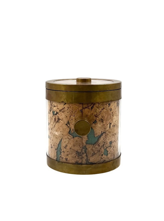 Image 1 of Hollywood regency golden Ice Bucket, France ca. 1970s