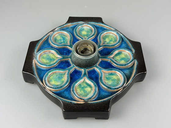 Image 1 of Lámpara de pared de cerámica de los años 60 y 70, diseño de la era espacial de mediados de siglo