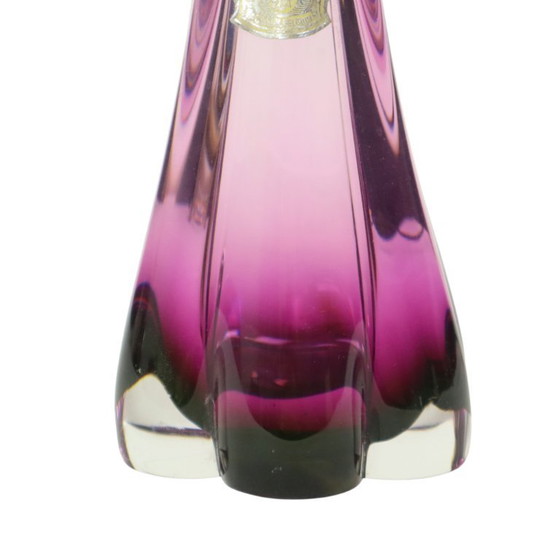 Image 1 of Purple Crystal Table Lamp Val Saint Lambert