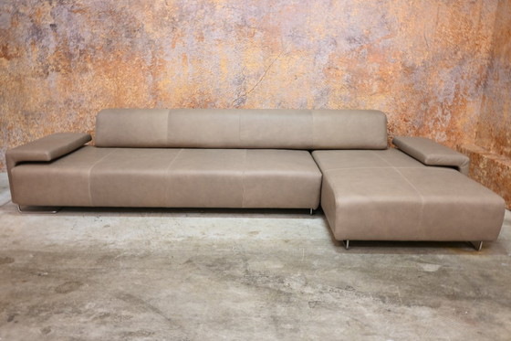 Image 1 of REFURBISHED leren Moroso Lowland design hoekbank