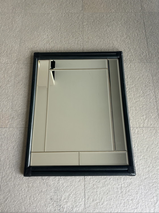 Vintage Italian bamboo mirror by Gasparucci Italia – 1980s – Rattan (photo 4 of 7)