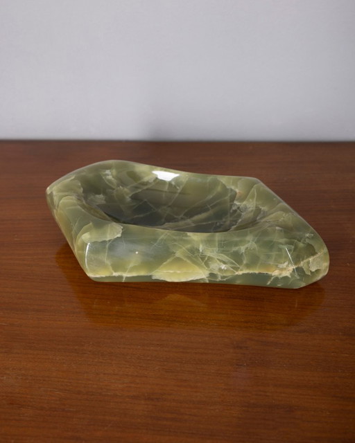 Cenicero vintage de piedra de ónix, diseño italiano, años 60