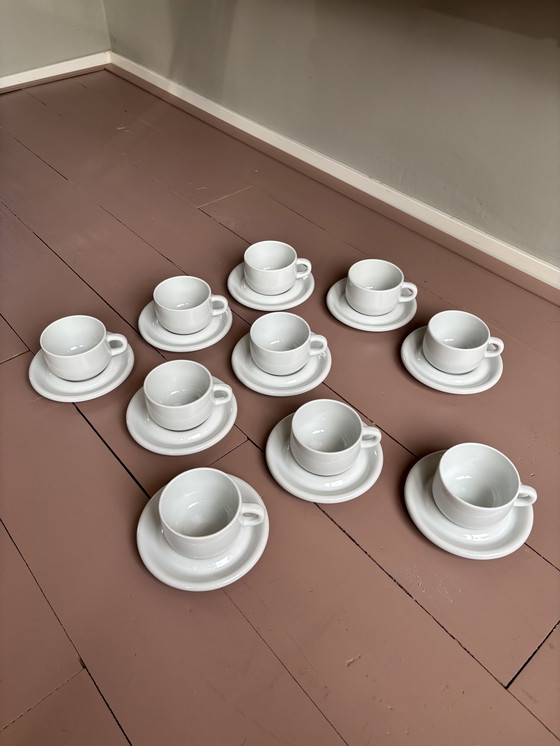 Image 1 of 10x IKEA 'Rondo' cup and saucer