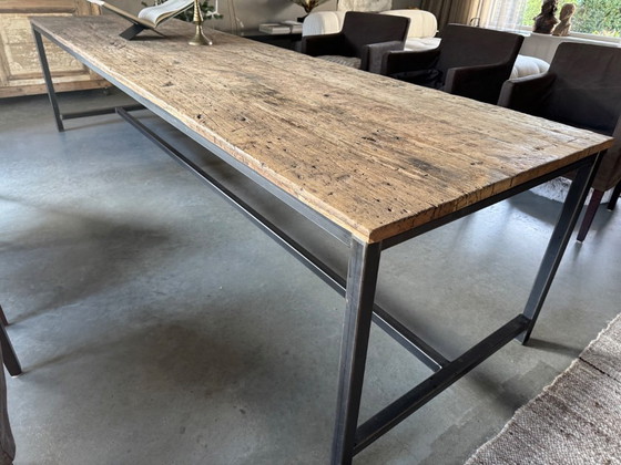 Image 1 of Rustic Robust Large Custom Made oak dining table 320 cm!