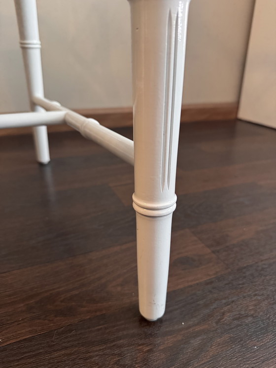 Image 1 of 2x white Chippendale Faux Bamboo Jonathan Adler armchair