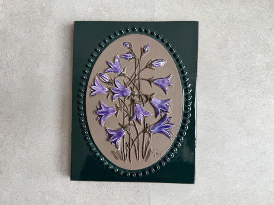 2x Jie Gantofta Ceramic Tiles With Flowers From Sweden – Wall decoration (photo 8 of 14)