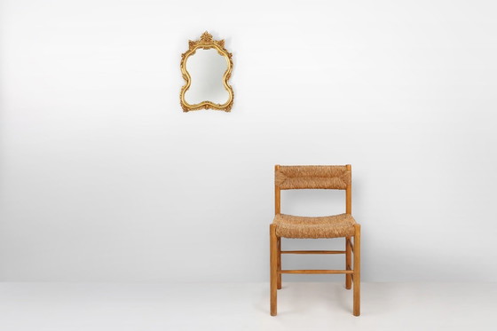 Image 1 of Specchio dorato in stile barocco di metà secolo, Francia, anni '50