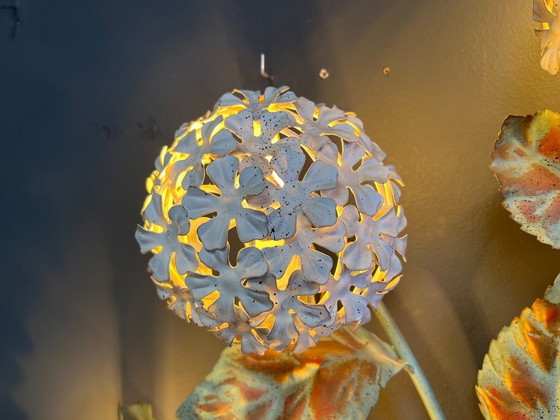 Image 1 of Vintage wandlamp met bloemenmotief van Hans Kögl, jaren 70.