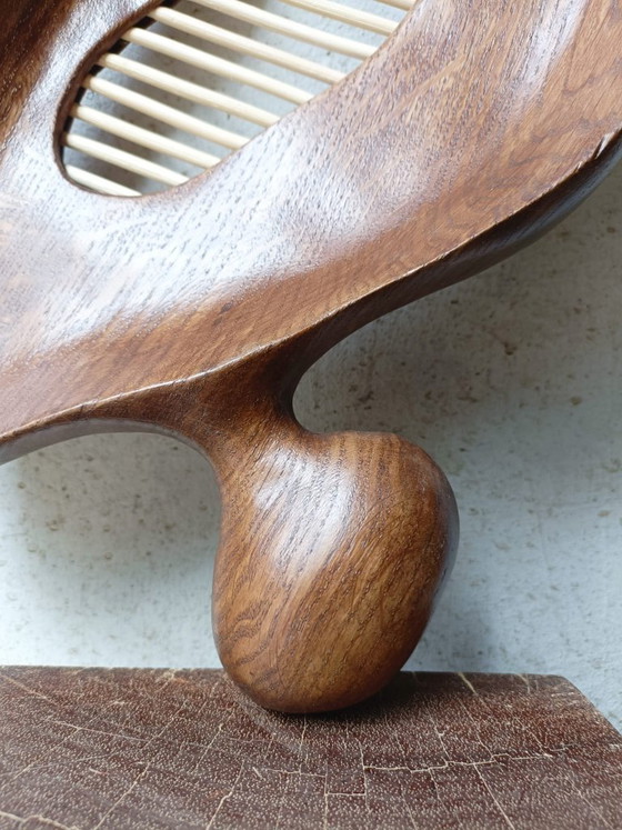 Geschnitztes Tablett aus massiver Eiche, organische Form – retroDom, Tischdekoration, Wood (photo 4 of 8)
