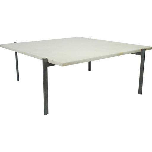 Tavolino da caffè vintage in marmo PK61 di Poul Kjaerholm per E. Kold Christensen, 1956