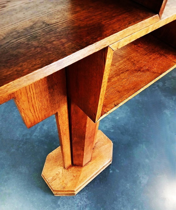 Image 1 of solid oak room divider Amsterdam School