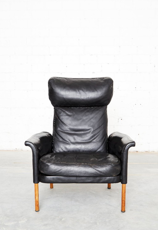 Hans Olsen Highback Armchair for C.S. Møbler – fauteuils, Leather