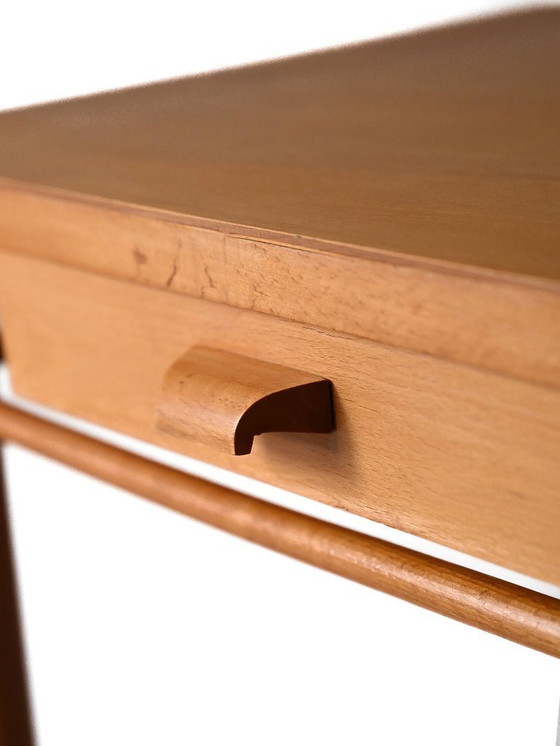 Image 1 of 1960s Scandinavian Beechwood Bedside Table