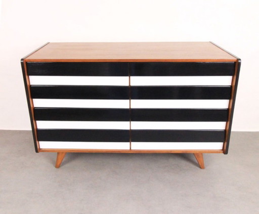 Chest of drawers U-450 Black&White by Jiří Jiroutek, 60s