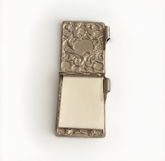 Image 1 of Notebook circa 1900 (Art Nouveau) with antique poppy relief