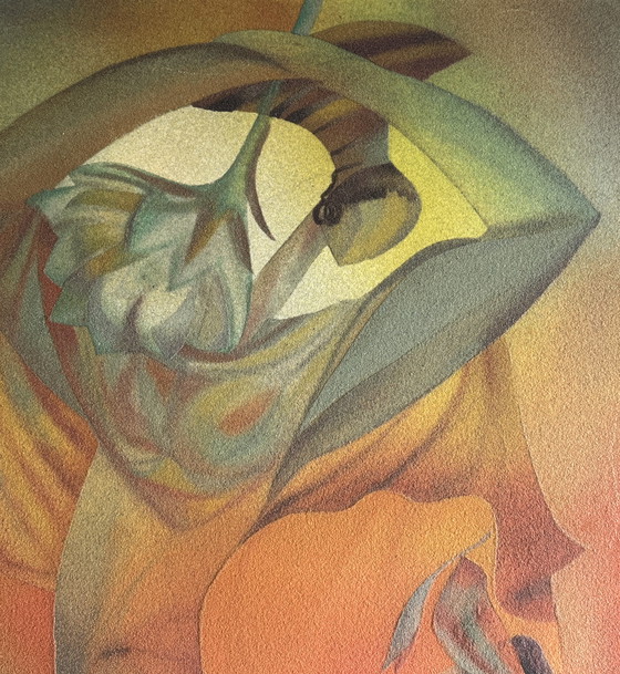 Image 1 of Mukalenge wa Mukalenge (Kinshasa) – Ecstasy at Thilmade - No. 16
Sandwork – Oil and sand on canvas, 70 × 100 cm, circa 1975-1985