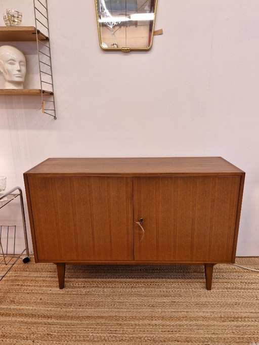  Vintage Sideboard / Plant Cabinet Teak Veneer 70s