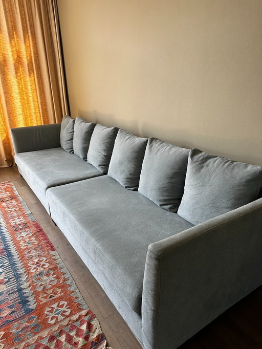 Canapé Flexform bleu nouvellement rembourré