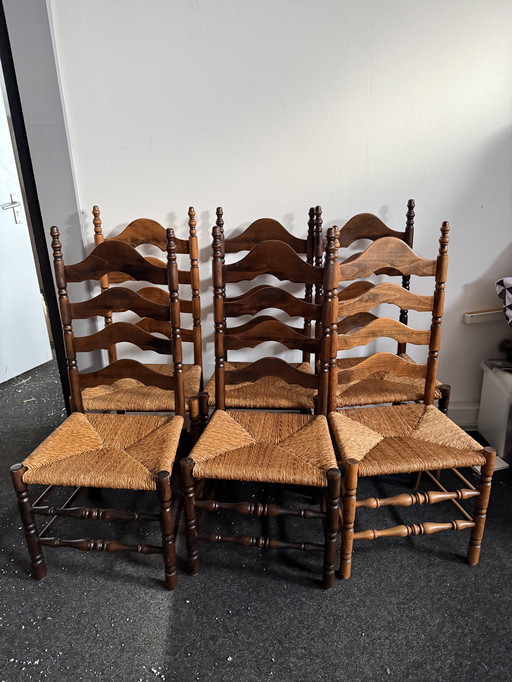 Eiken ladder back stoelen