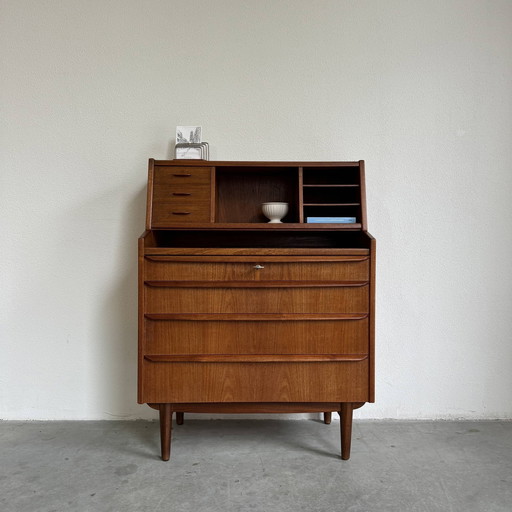 Vintage Danish secretaire with mirror