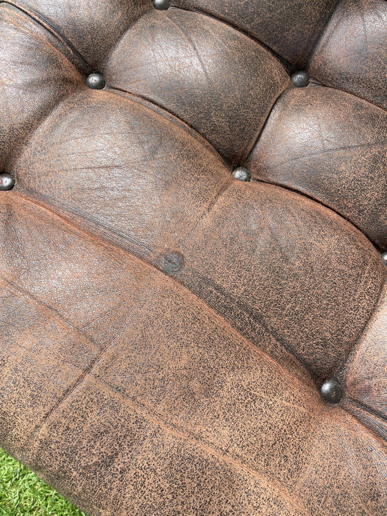 Image 1 of Modulaire fauteuil/element jaren ‘70 bruin leer 