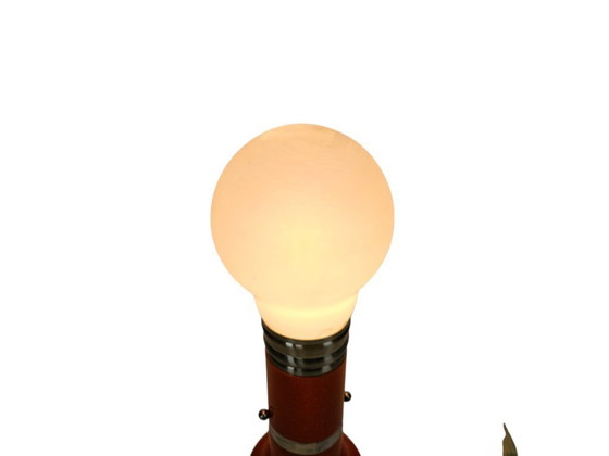 Image 1 of 'Bulb Light' - Tischlampe - Metall - Glas - Italien - 70'S