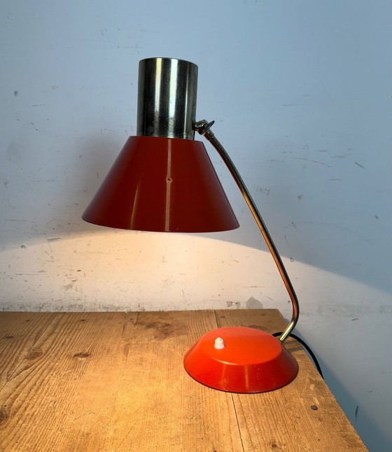 Image 1 of Vintage Red Table Lamp , 1970s