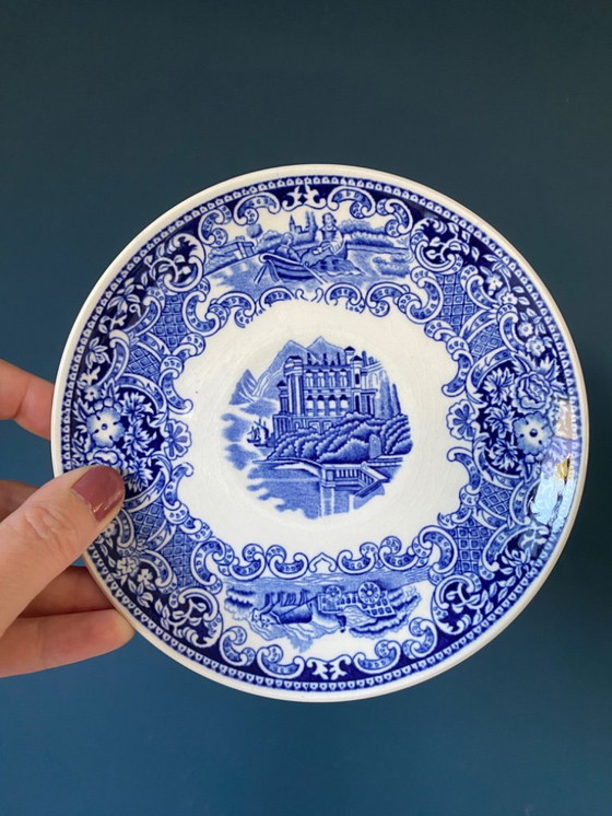 Image 1 of Petrus Regout Maastricht Castillo set of 2 vintage cups and saucers