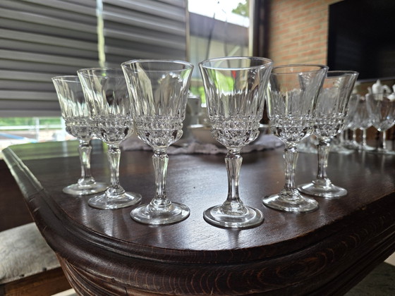 Image 1 of 6 vintage wijnglazen Luminarc (Cristal d'Arques), model 'Barcelona'. 