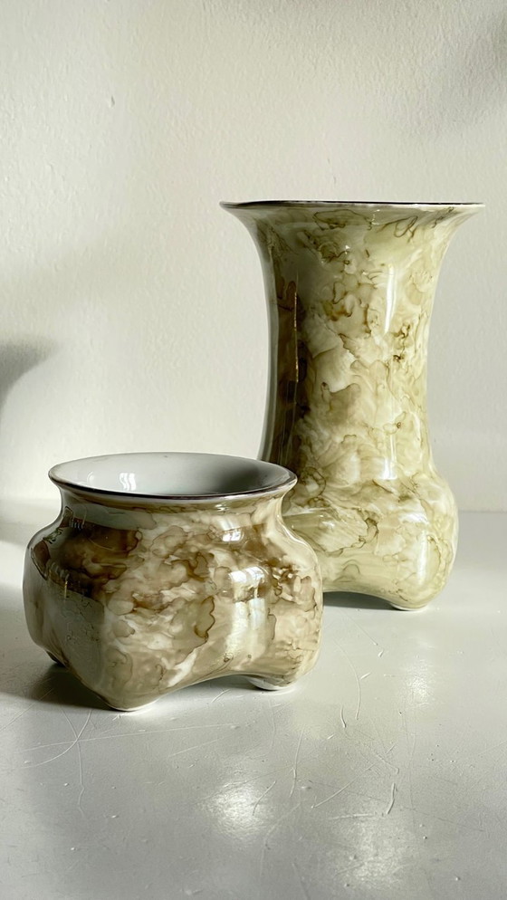 Image 1 of Karolina-Porzellanvasen, Polen, 1970er/80er Jahre