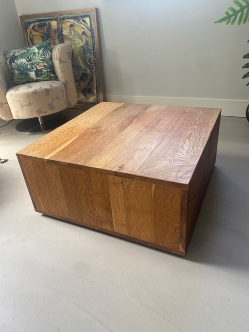 Table basse Boîte en vieux chêne
