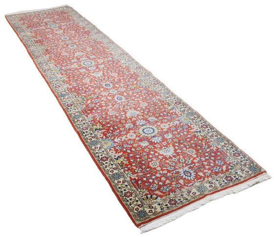 Image 1 of Origineel Hereke wollen tapijt, antiek, 350 x 80 cm